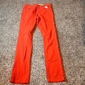DKNY Jeans Soho‎ Skinny Orange Denim Pants Size 04 Women's